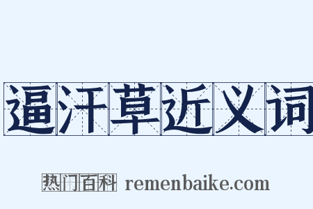 逼汗草近义词是什么意思的图片